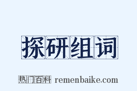 探研组词是什么意思的图片
